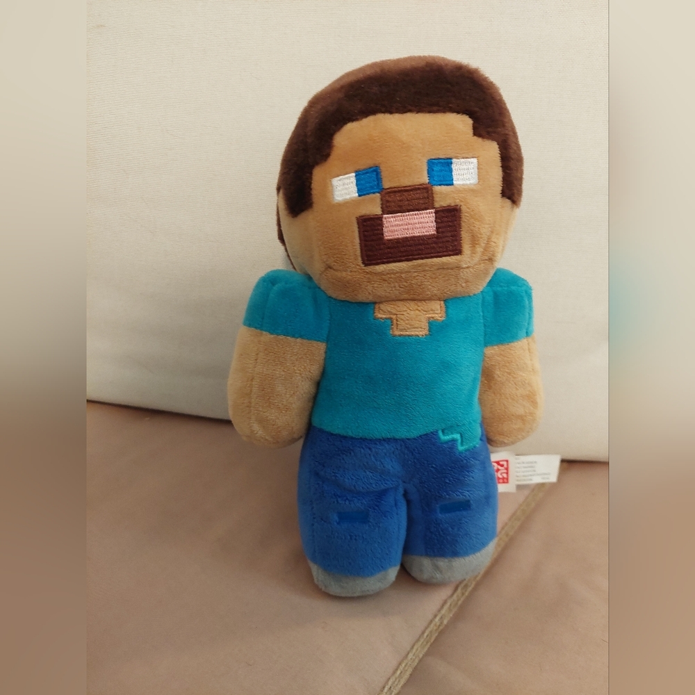 8" tall Minecraft Steve Plush